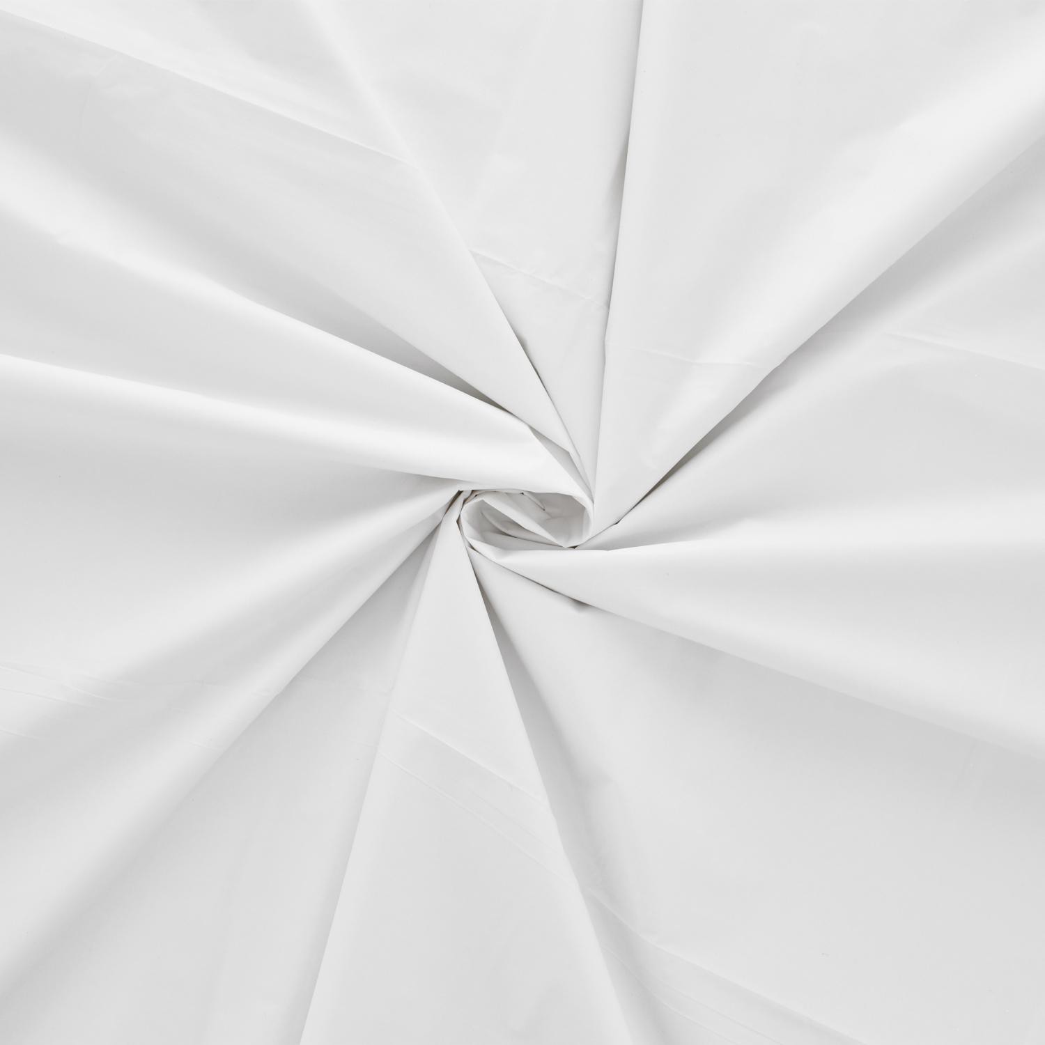 slide 1 of 1, White Plastic Table Cover, Rectangular, 1 ct