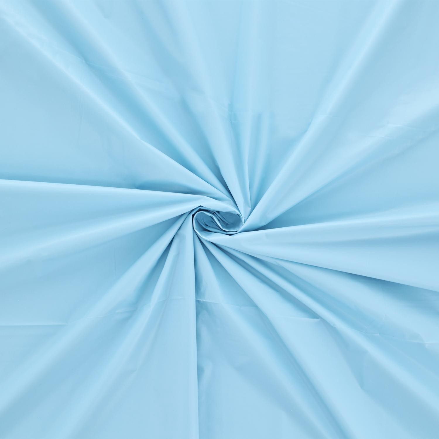 slide 1 of 1, Powder Blue Plastic Table Cover, Round, 1 ct