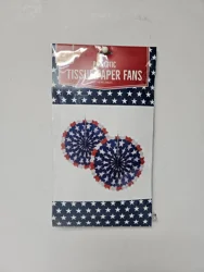 Meijer Corporate Seasonal Patriotic Tissue Paper Fan 2ct