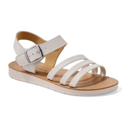 Falls Creek Girls' Stella Sandals, White, Size 11