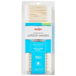 Meijer Paper Cotton Swabs, 750 Count