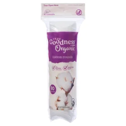 True Goodness Organic Cotton Rounds 80 Ct.