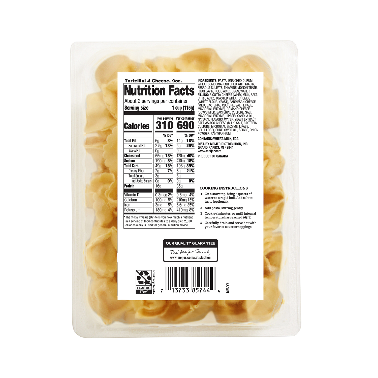 slide 2 of 6, Crafted Market by Meijer 4 Cheese Tortellini, 9 oz., 9 oz