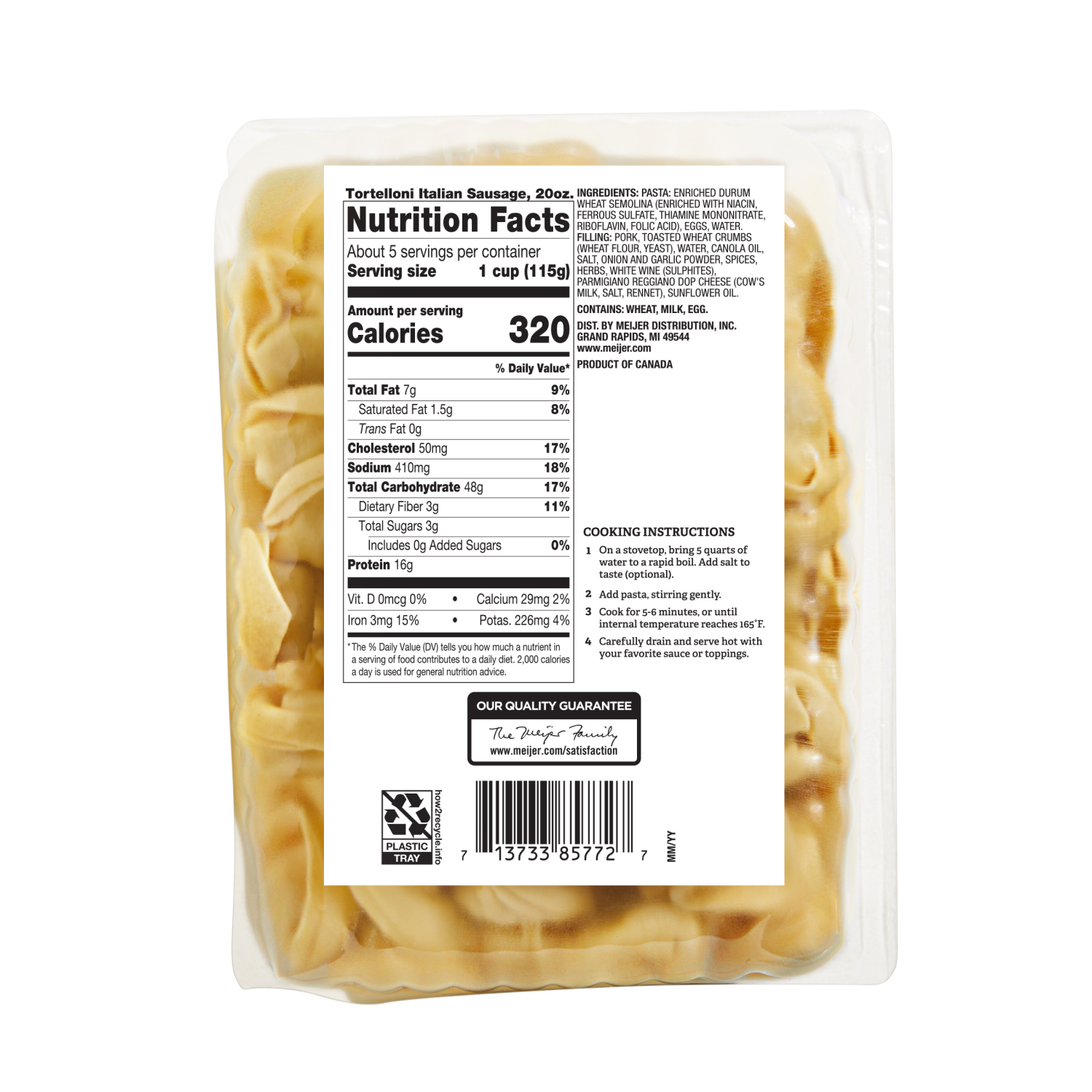 slide 2 of 6, Crafted Market by Meijer Italian Sausage Tortelloni, 20 oz., 20 oz