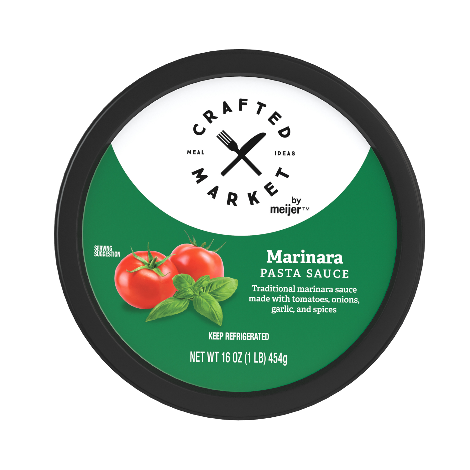 slide 5 of 5, Crafted Market by Meijer Tomato Basil Pasta Sauce, 16 oz