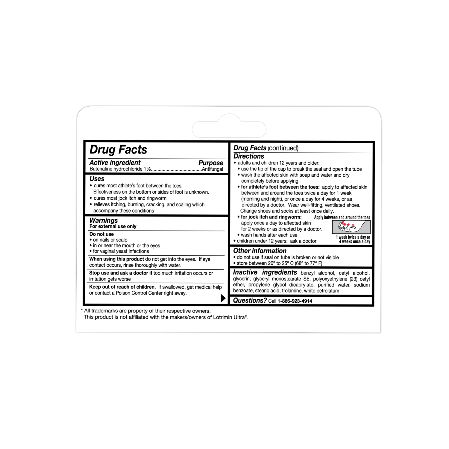 slide 2 of 2, Meijer Antifungal Cream, Butenafine Hydrochloride 1%, 1oz, 1 oz