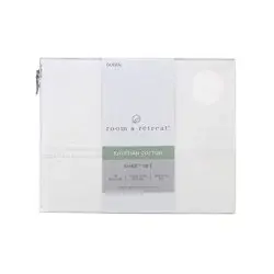 ROOM & RETREAT Home 500 Thread Count Egyptian Cotton Sheet Set, Queen, Frost Grey