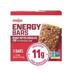 Meijer Peanut Butter Chocolate Chip Energy Bars, 5 Ct