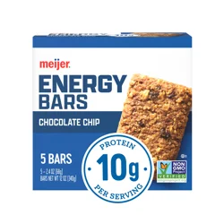 Meijer Chocolate Chip Energy Bars, 5 Ct