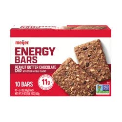 Meijer Peanut Butter Chocolate Chip Energy Bars, 10 ct