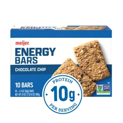 Meijer Chocolate Chip Energy Bars, 10 Ct