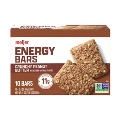 Meijer Crunchy Peanut Butter Energy Bars, 10 Ct