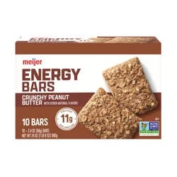 Meijer Crunchy Peanut Butter Energy Bars, 10 Ct