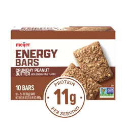 Meijer Crunchy Peanut Butter Energy Bars, 10 Ct