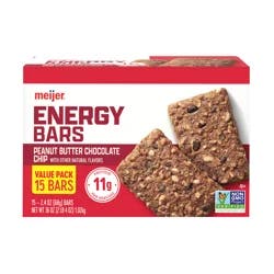 Meijer Peanut Butter Chocolate Chip Energy Bars, 15 Ct