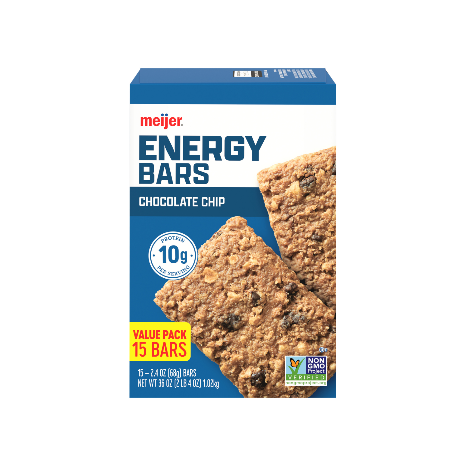 slide 2 of 6, Meijer Chocolate Chip Energy Bars, 15 Ct, 15 ct