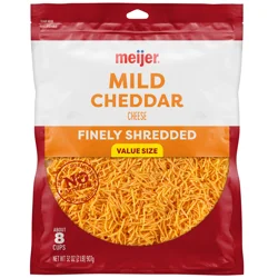 Meijer Shredded Mild Cheddar Cheese, 32 Oz
