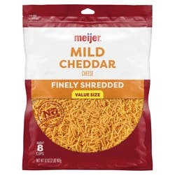 Meijer Shredded Mild Cheddar Cheese - 32 oz