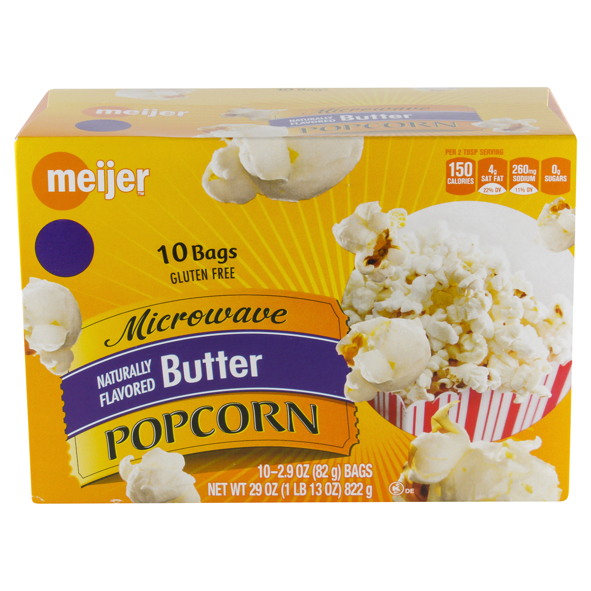 slide 4 of 6, Meijer Microwave Popcorn Butter, 33 oz