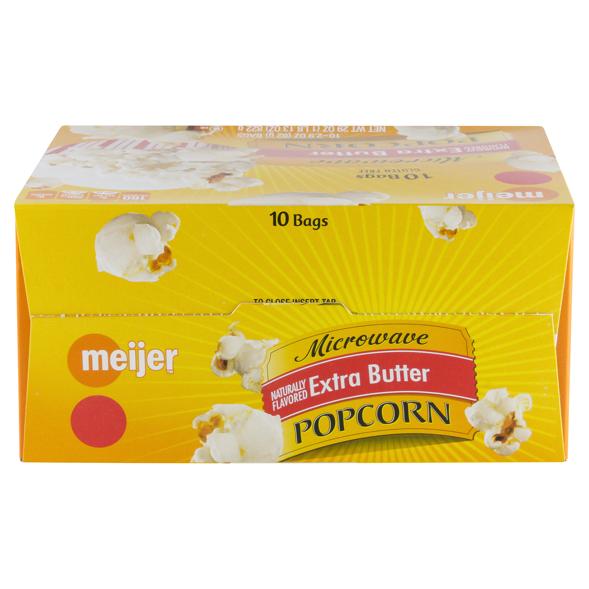 slide 5 of 6, Meijer Microwave Popcorn Extra Butter, 35 oz
