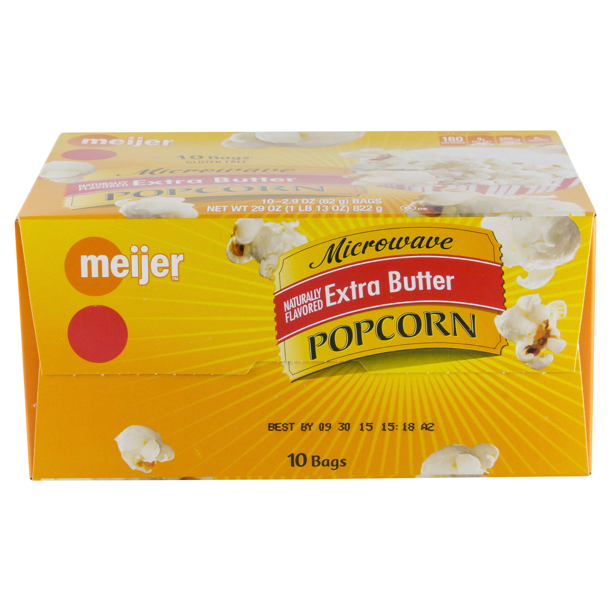 slide 6 of 6, Meijer Microwave Popcorn Extra Butter, 35 oz