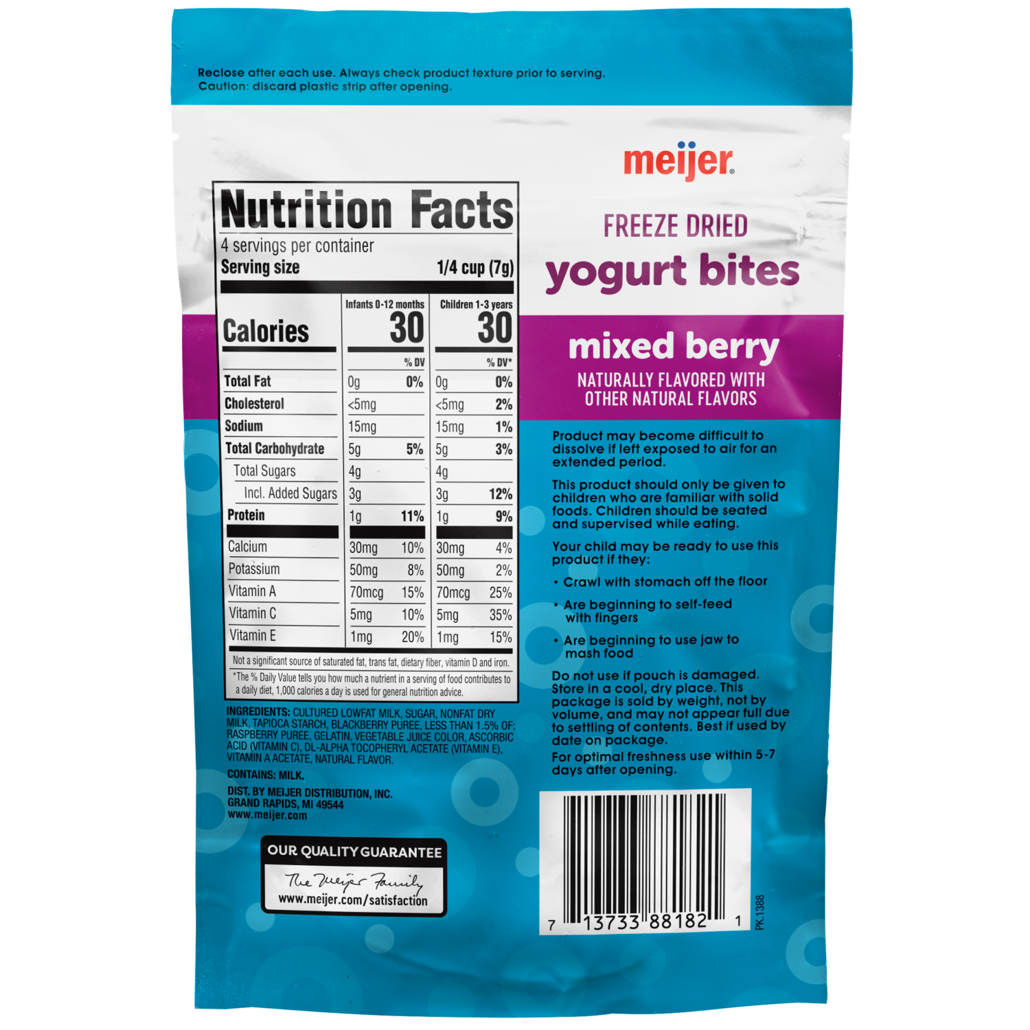 slide 2 of 2, Meijer Mixed Berry Yogurt Bites, 1 oz