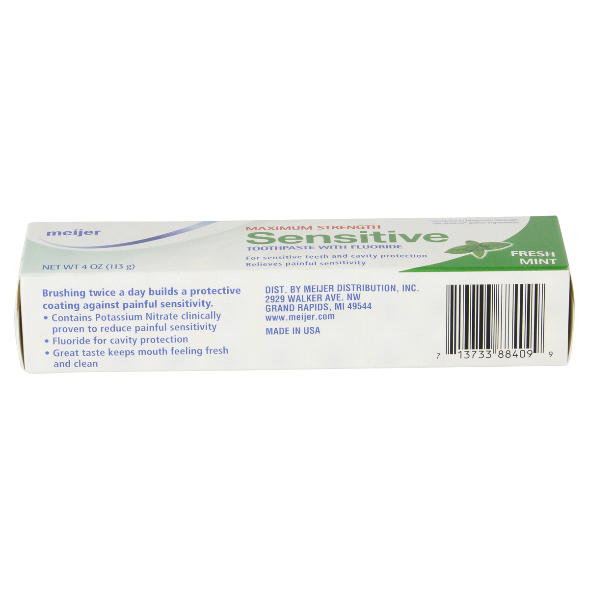 slide 4 of 4, Meijer Maximum Strength Sensitive Toothpaste, 4 oz