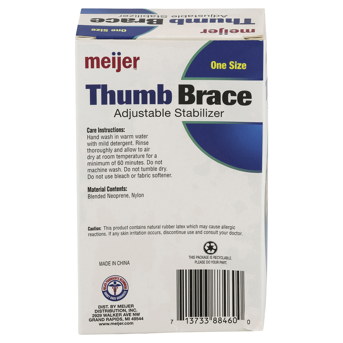 slide 2 of 3, Meijer Thumb Brace - One Size, 1 ct
