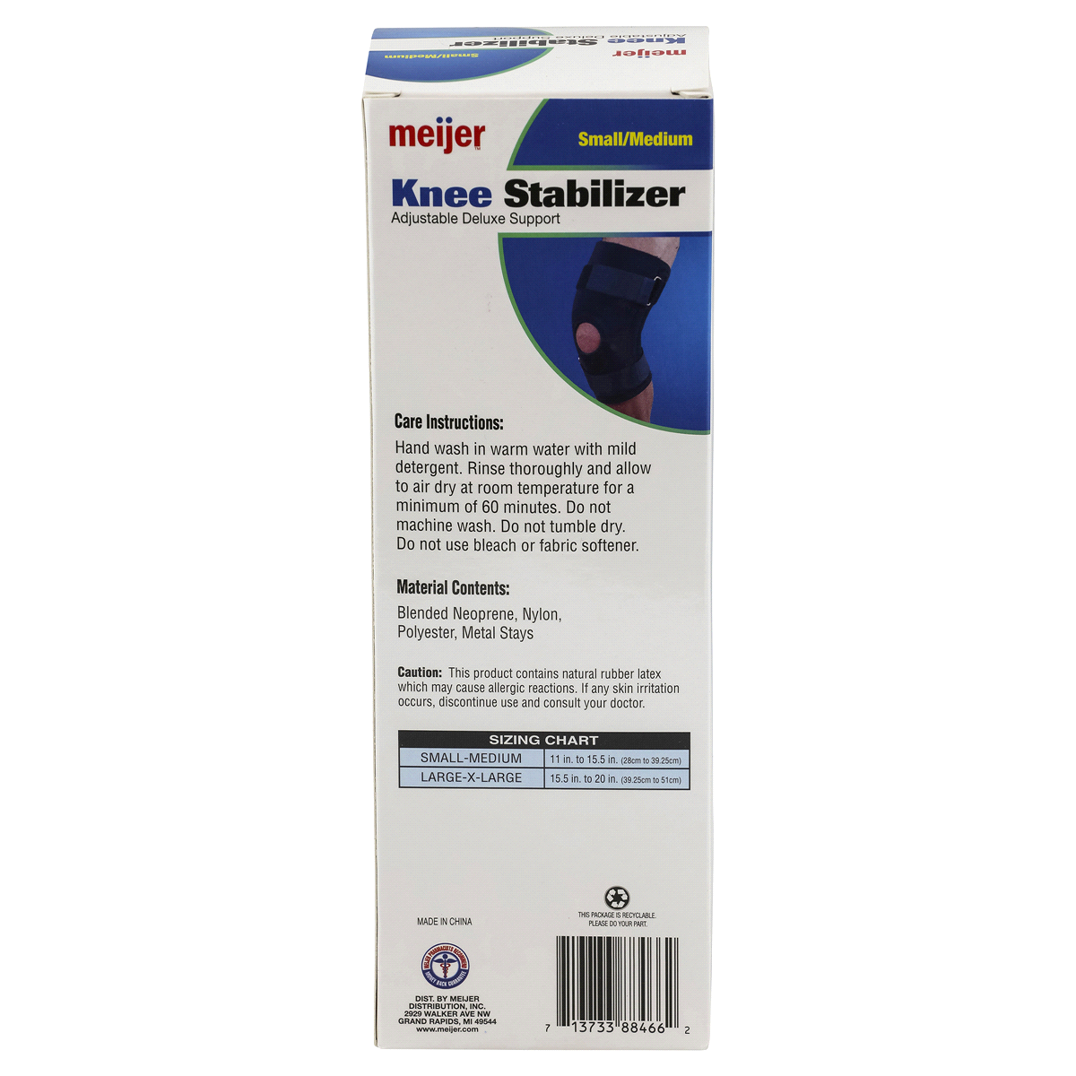 slide 3 of 3, Meijer Knee Stabilizer Brace Small/Medium, 1 ct