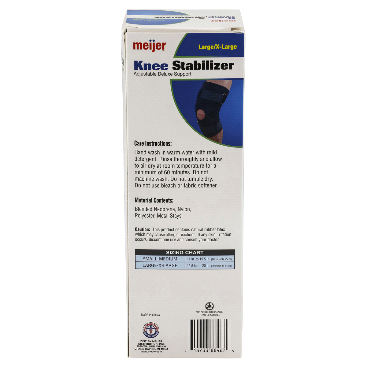 slide 3 of 3, Meijer Knee Stabilizer - Large/X-Large, LG/XL