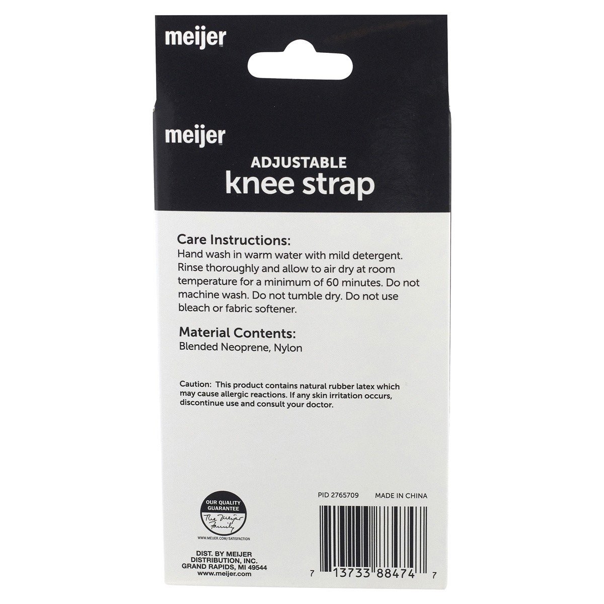 slide 2 of 2, Meijer Adjustable Knee Strap Brace,One Size, 1 ct