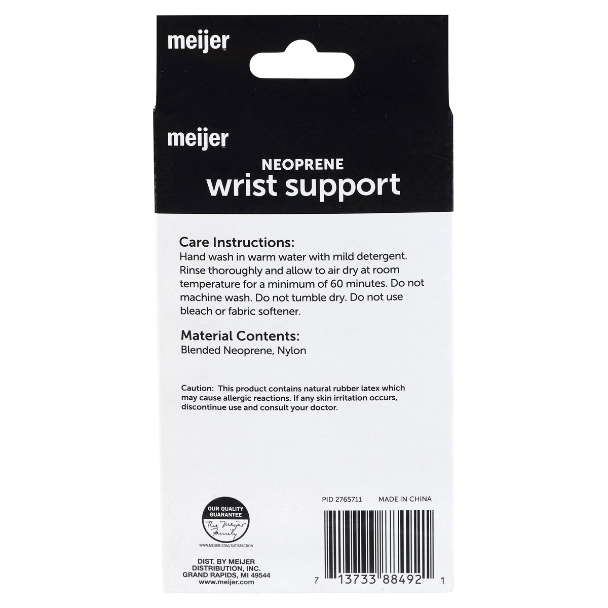 slide 2 of 2, Meijer Neoprene Wrist Support Brace, One Size, 1 ct