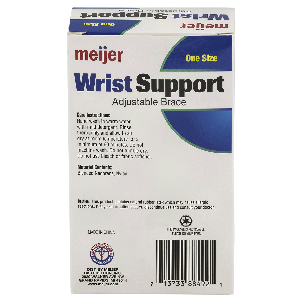 slide 2 of 3, Meijer Wrist Support, One Size, One Size