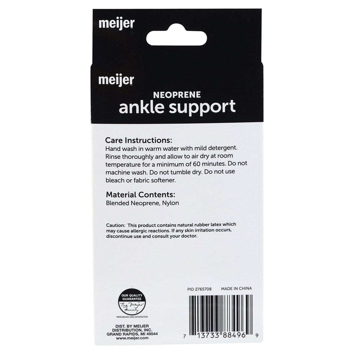 slide 2 of 2, Meijer Ankle Support Neoprene Brace, 1 ct