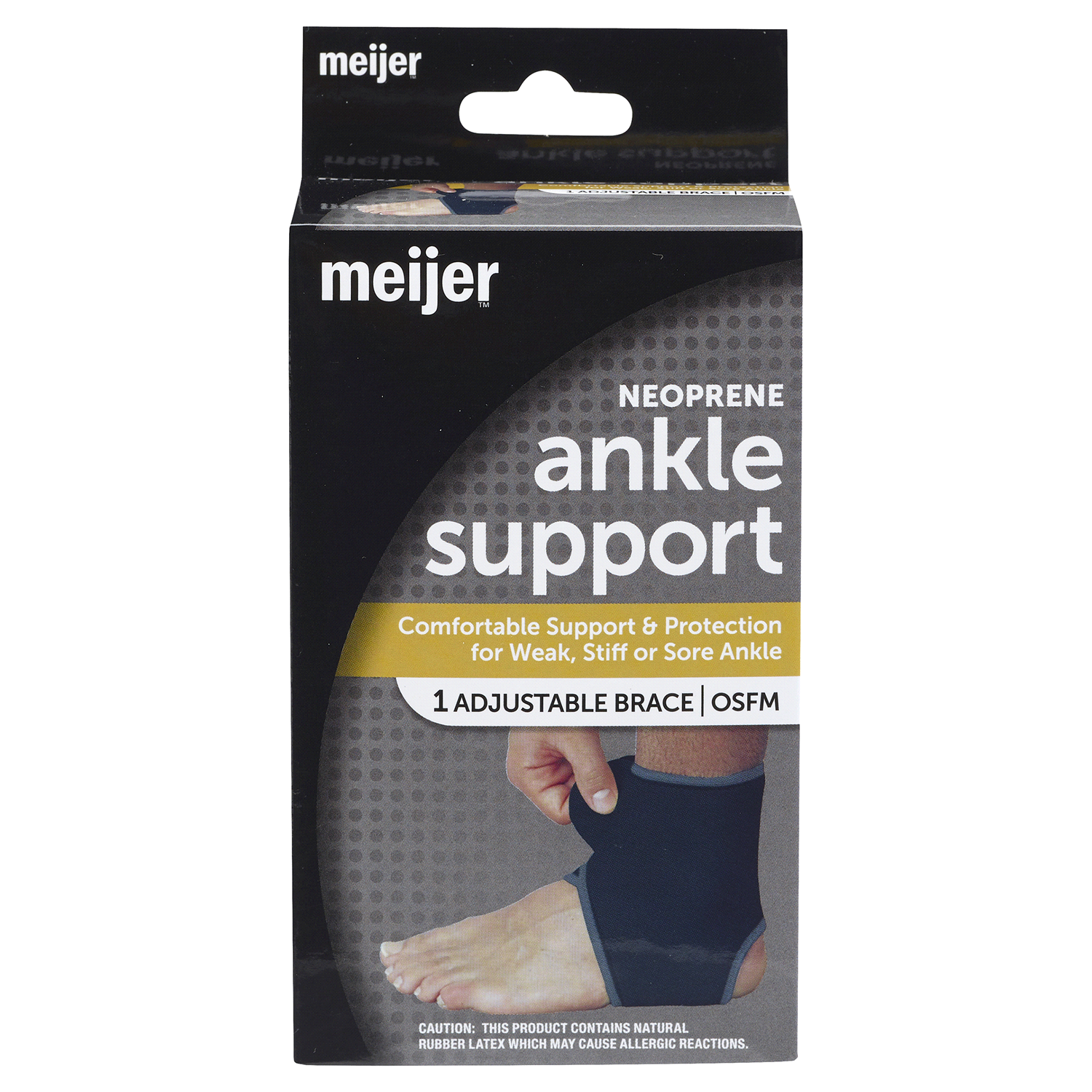 slide 1 of 2, Meijer Ankle Support Neoprene Brace, 1 ct