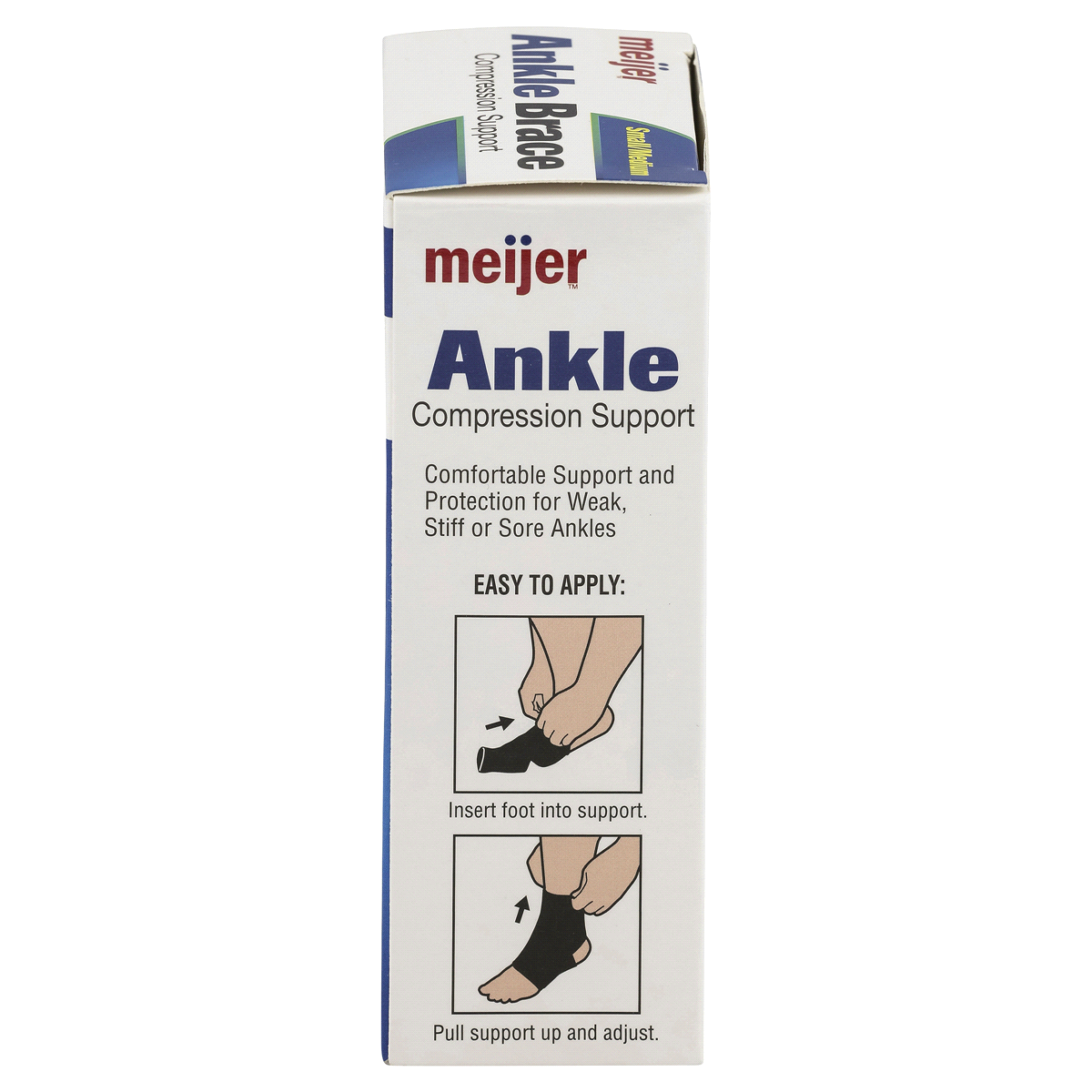 slide 2 of 3, Meijer Ankle Brace Small/Medium, 1 ct
