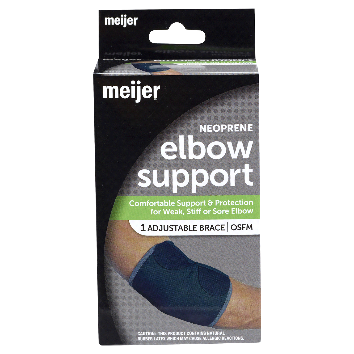 slide 1 of 2, Meijer Neoprene Elbow Support Brace, One Size, 1 ct