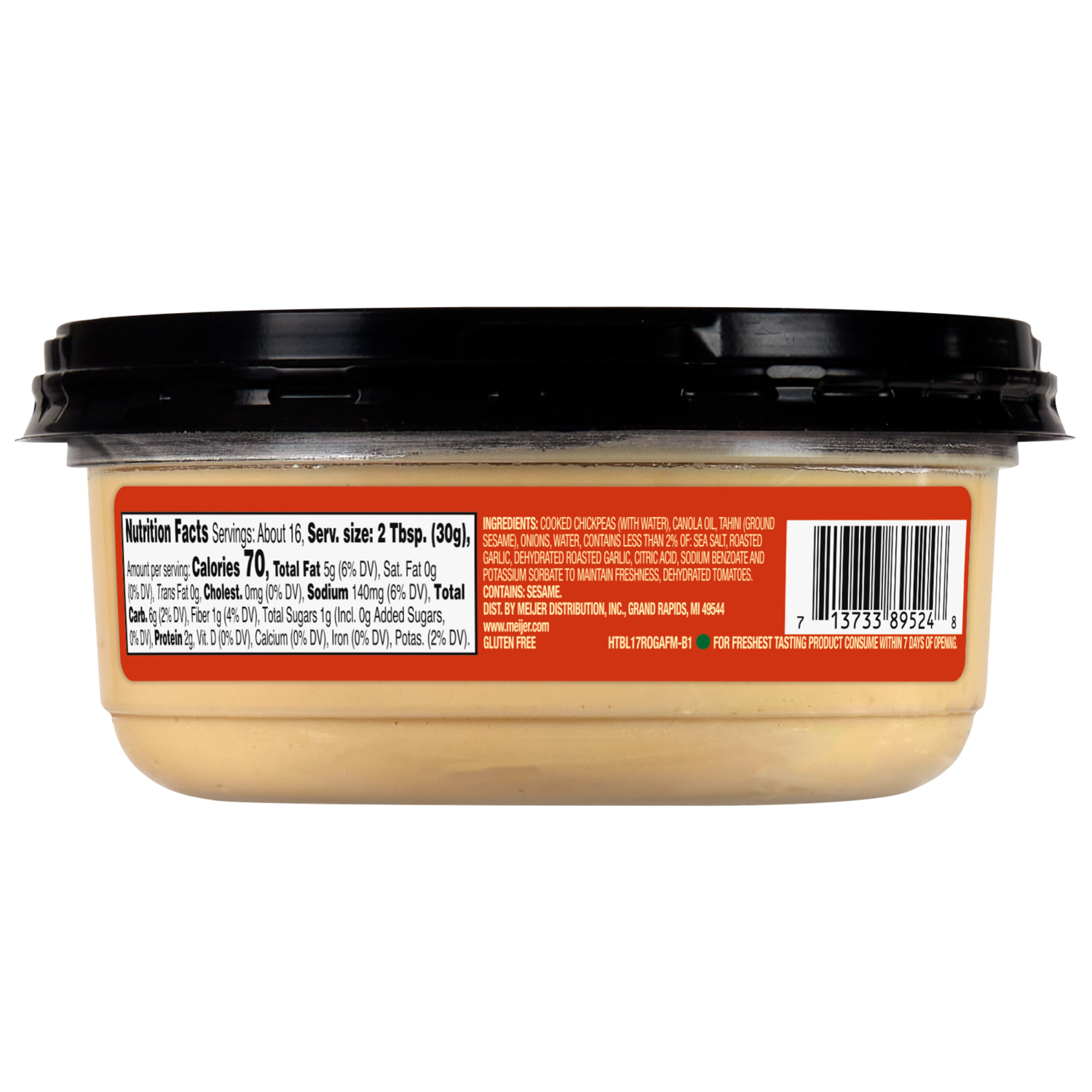 slide 2 of 3, Fresh from Meijer Roasted Garlic Hummus, 17 oz