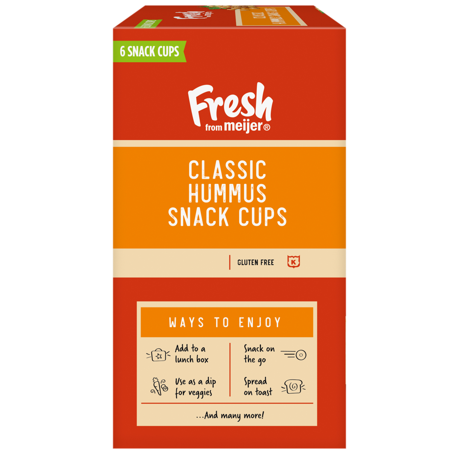 slide 4 of 8, Fresh from Meijer Original Hummus Snack Cups, 6 Snack Cups, 6 ct; 2 oz