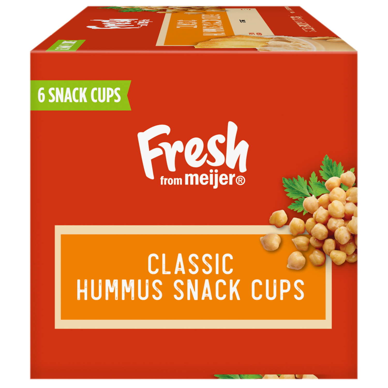 slide 8 of 8, Fresh from Meijer Original Hummus Snack Cups, 6 Snack Cups, 6 ct; 2 oz
