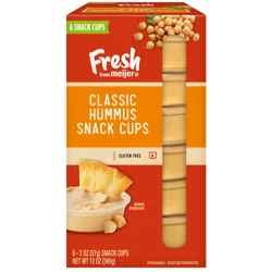 Fresh from Meijer Original Hummus Snack Cups, 6 Snack Cups
