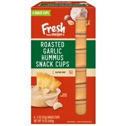 Fresh from Meijer Roasted Garlic Hummus Snack Cups, 6 Snack Cups