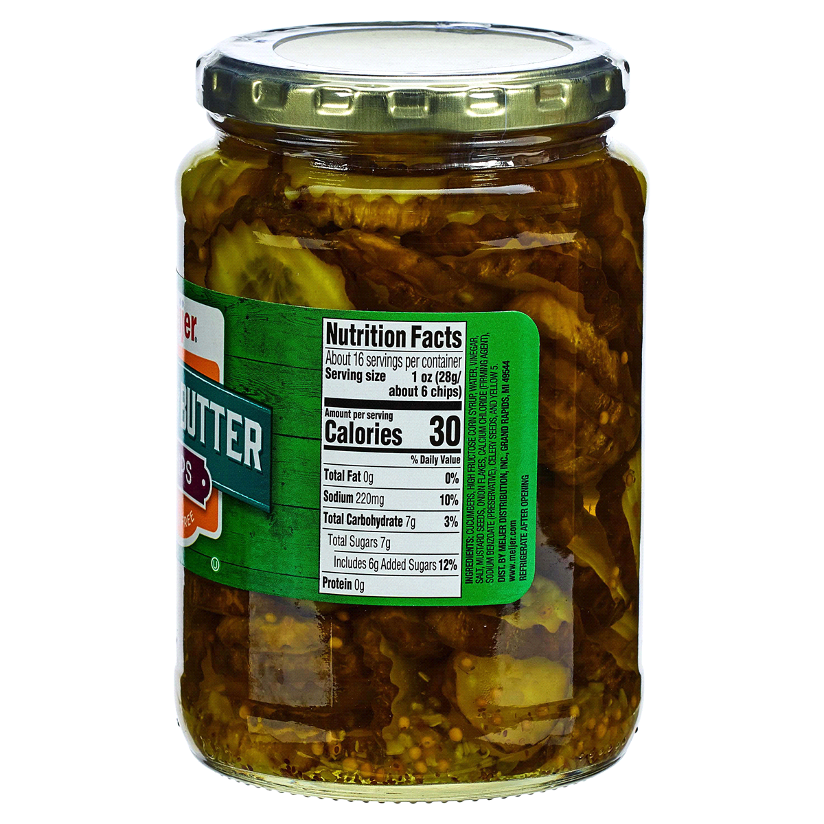 slide 2 of 2, Meijer Bread & Butter Pickle Chips, 24 oz