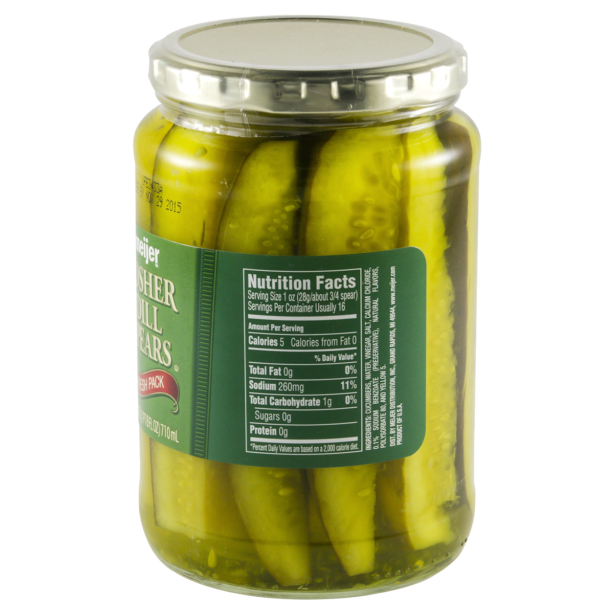 slide 3 of 4, Meijer Kosher Dill Pickle Spears, 24 oz
