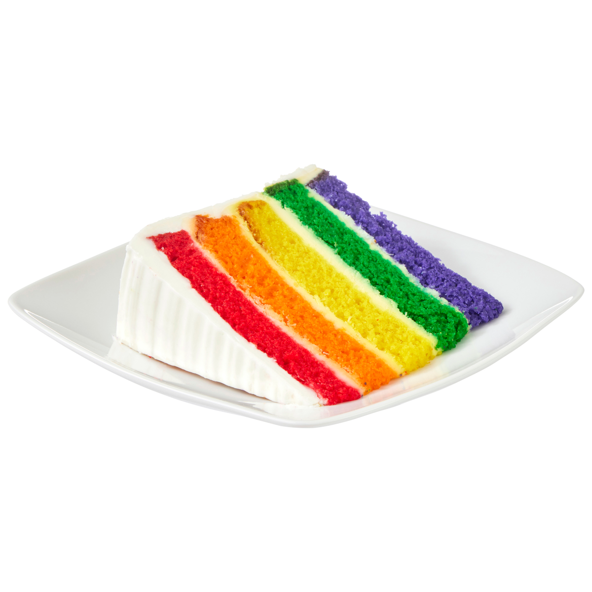 slide 2 of 3, FRESH FROM MEIJER RAINBOW CAKE SLICE, 7 OZ, 7 oz