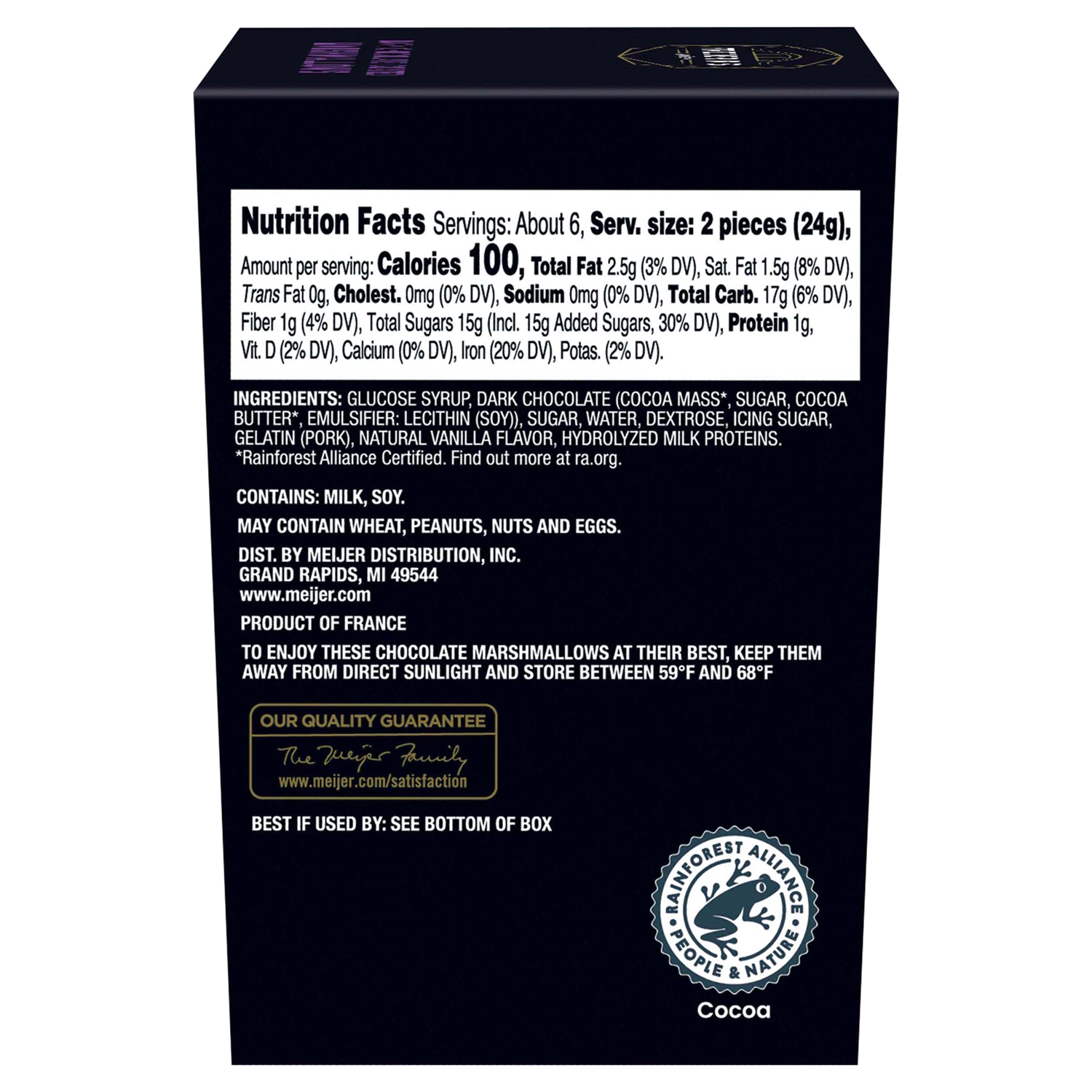 slide 3 of 5, Frederiks by Meijer Dark Chocolate Marshmallows, 5.3 oz