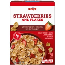 Meijer Rice & Wheat Flakes with Strawberries