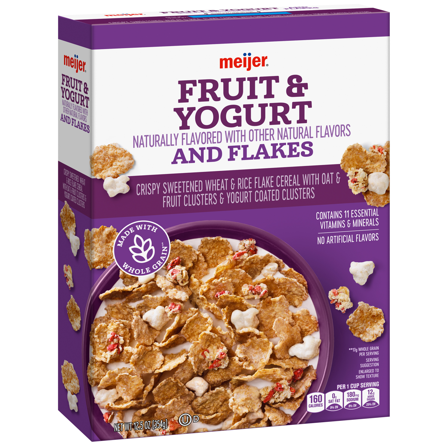 slide 6 of 8, Meijer Fruit & Yogurt Cereal, 12.5 oz
