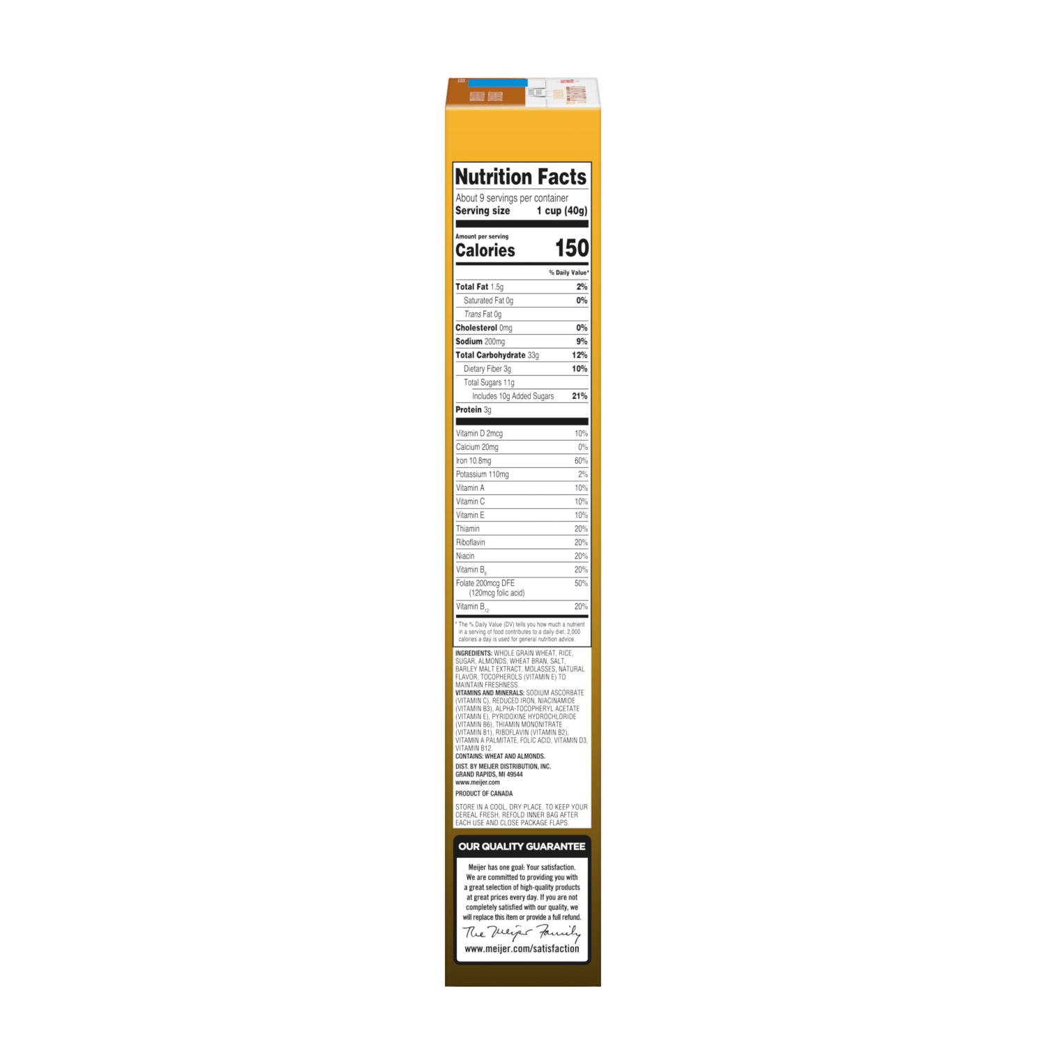 slide 5 of 8, Meijer Vanilla Almond Cereal, 12.4 oz, 12.4 oz