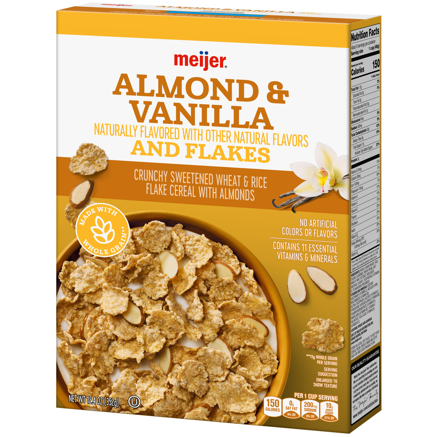 slide 7 of 8, Meijer Vanilla Almond Cereal, 12.4 oz, 12.4 oz